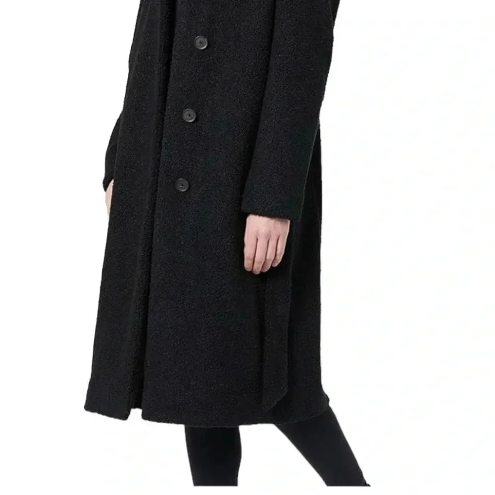 NWT Amazon Essentials Women's Relaxed Fit Recycled Polyester Sherpa Long Coat